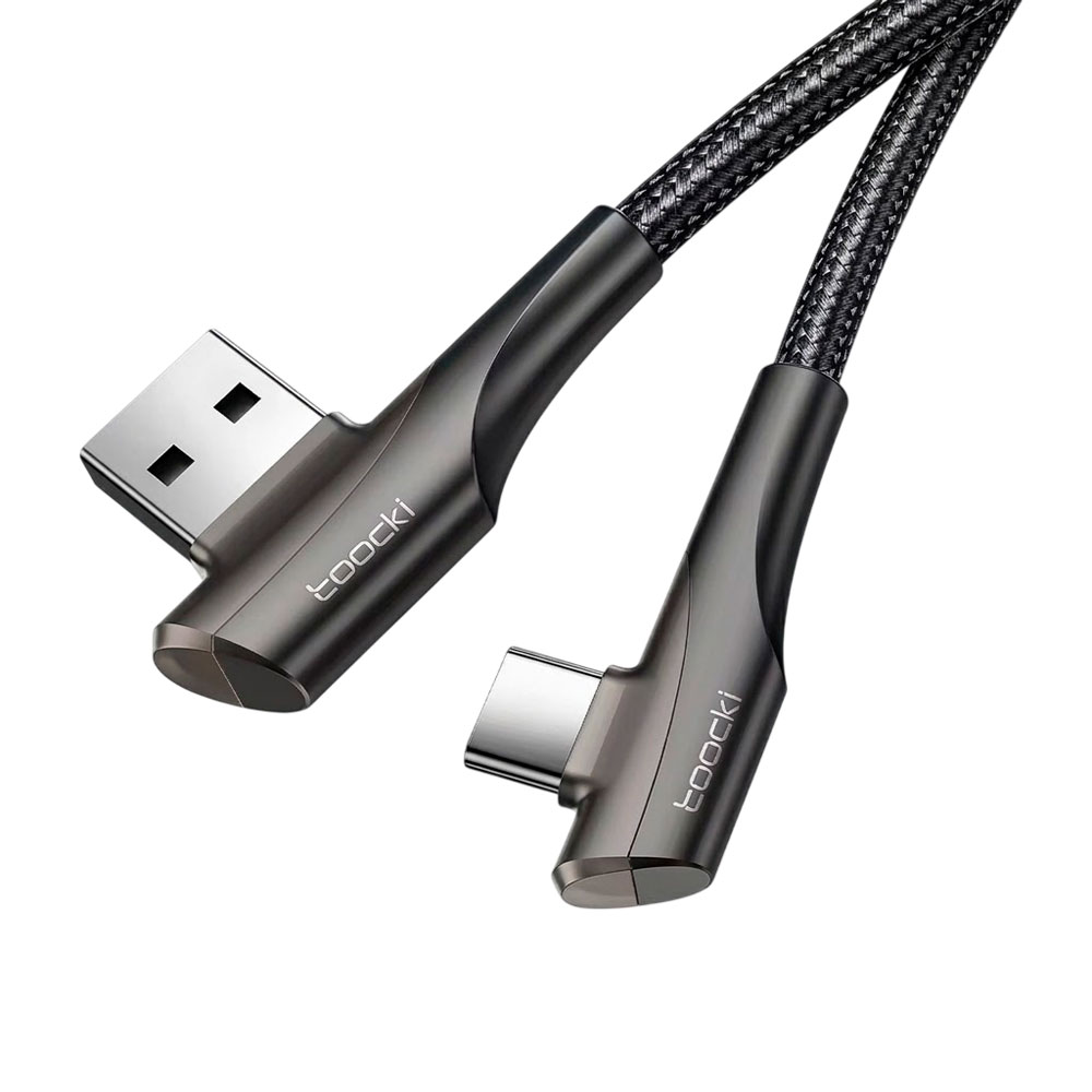 CABLE USB A TIPO C TOOCKI 3A CARGA RÁPIDA CON CONECTOR 90 GRADOS - 7