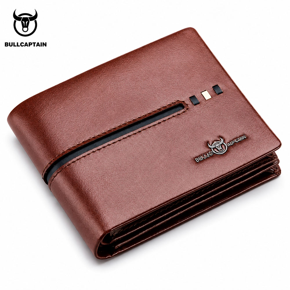 BILLETERA BULLCAPTAIN HOMBRE DE CUERO PARA BILLETES Y TARJETAS - 2