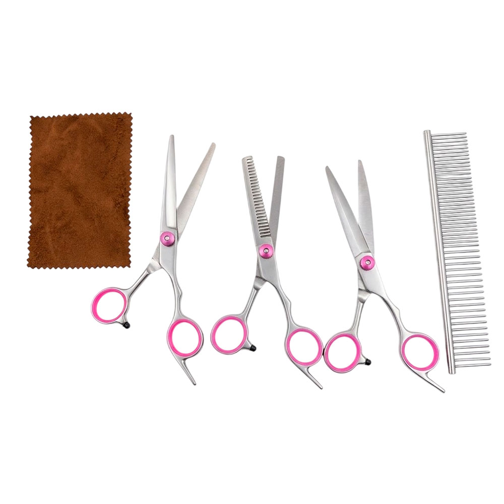 KIT DE PELUQUERÍA PARA MASCOTAS CON 3 TIJERAS PEINE Y ESTUCHE - 3