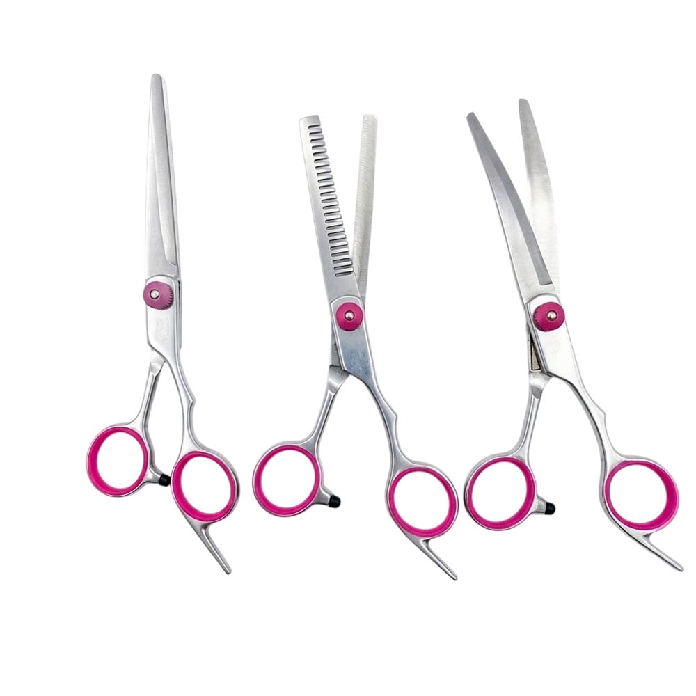 KIT DE PELUQUERÍA PARA MASCOTAS CON 3 TIJERAS PEINE Y ESTUCHE - 4