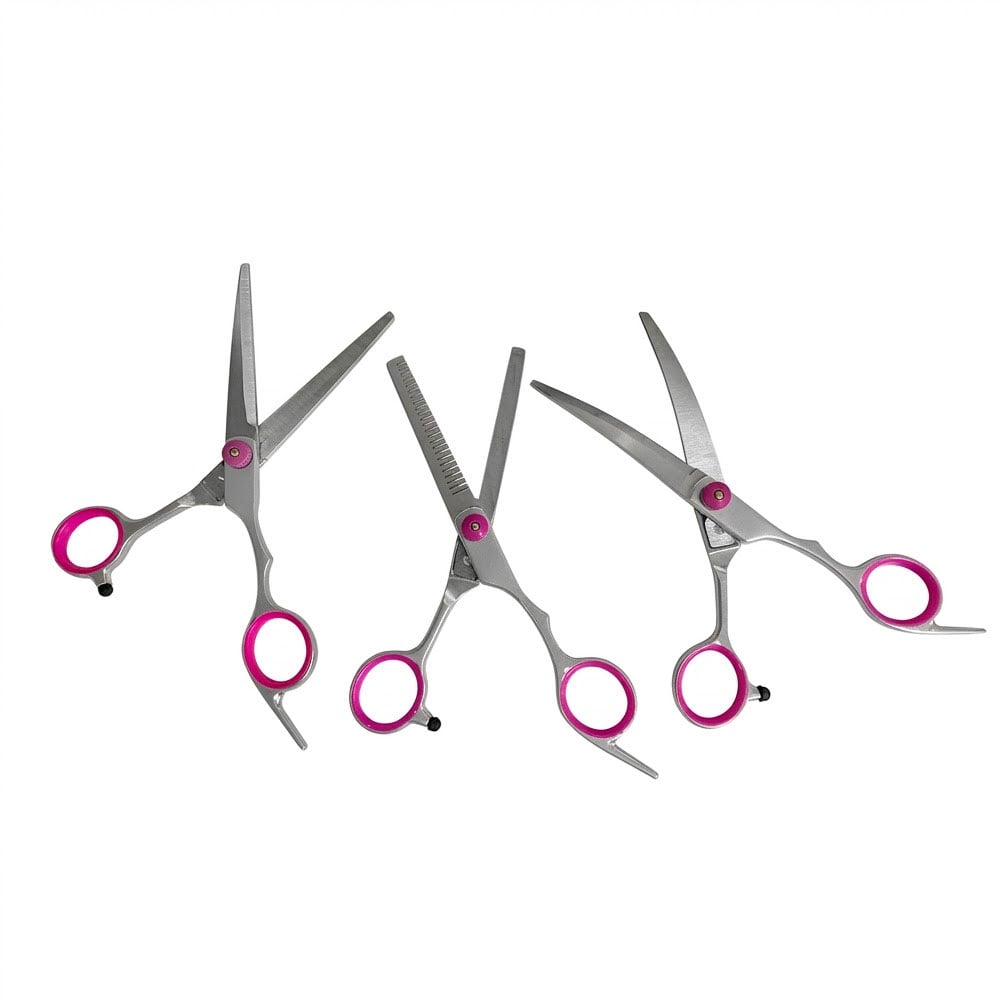 KIT DE PELUQUERÍA PARA MASCOTAS CON 3 TIJERAS PEINE Y ESTUCHE - 6