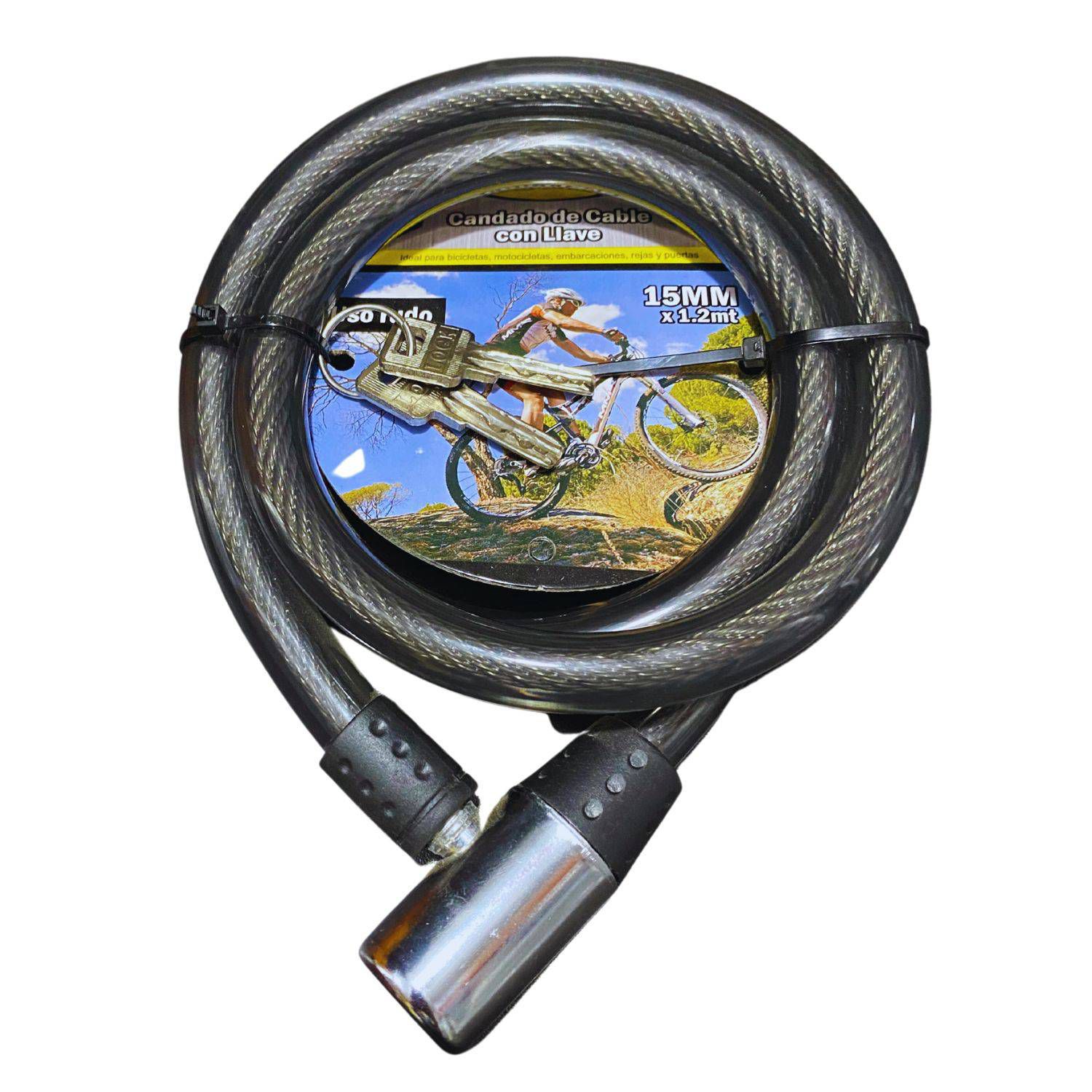 CANDADO CADENA CYA 15MM X 1.2 MT USO RUDO PARA BICICLETAS - 2