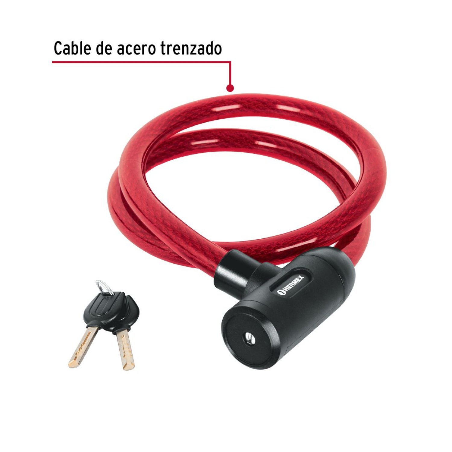 CANDADO HERMEX CB20 CADENA USO RUDO MOTOCICLETAS 120 CM X 20 MM - 2