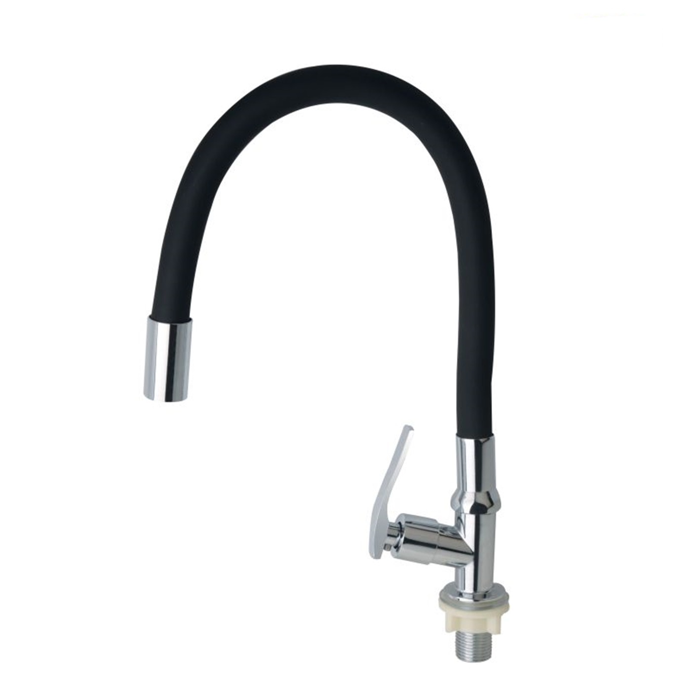 LLAVE PARA LAVADERO FLEXIBLE AL MUEBLE NEGRO CYA - 1