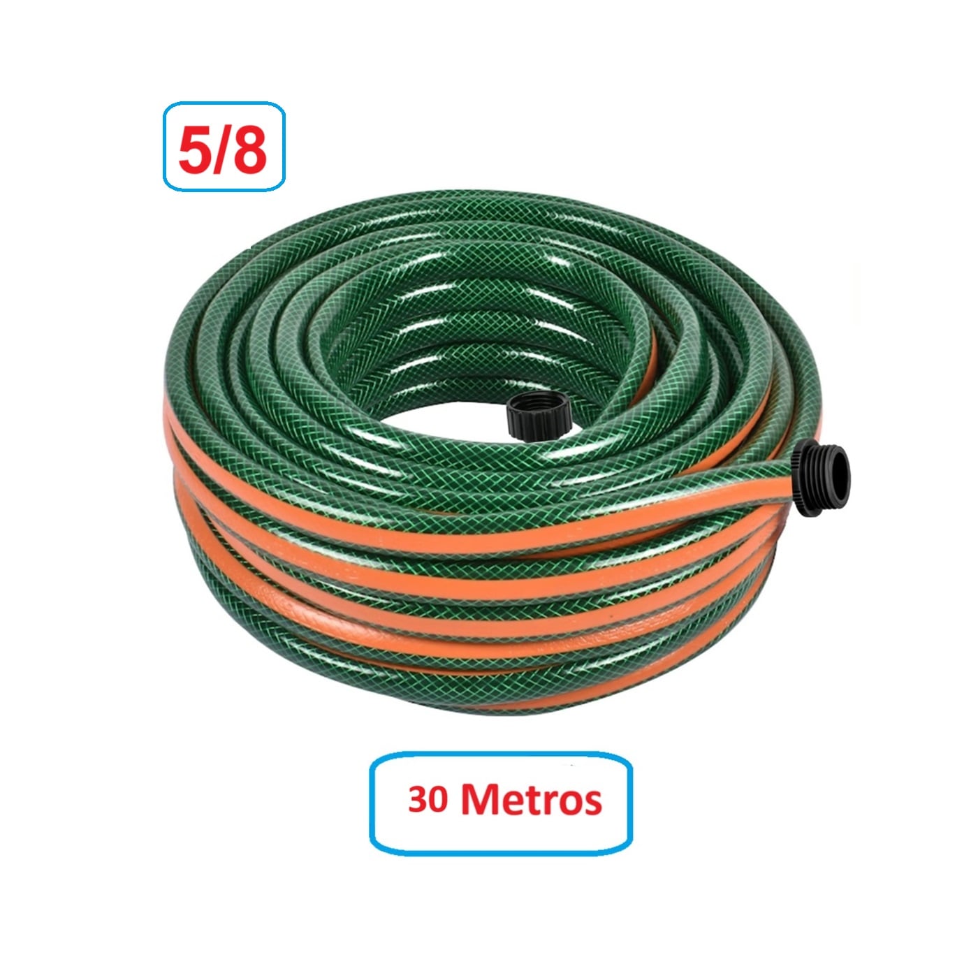MANGUERA DE RIEGO 5/8' REFORZADA 30 METROS TRUPER - 1