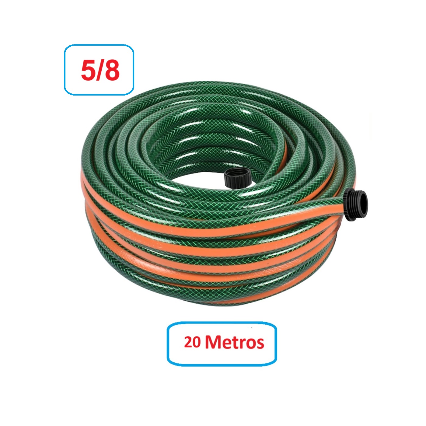 MANGUERA DE RIEGO 5/8' REFORZADA 20 METROS TRUPER - 1