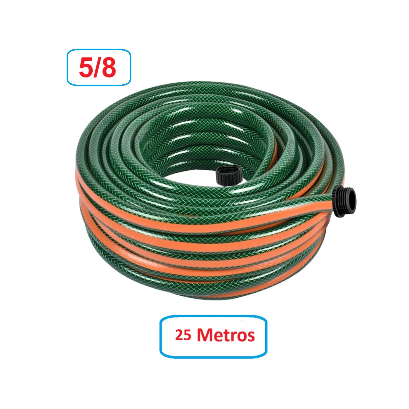 MANGUERA DE RIEGO 5/8' REFORZADA 25 METROS TRUPER - 1