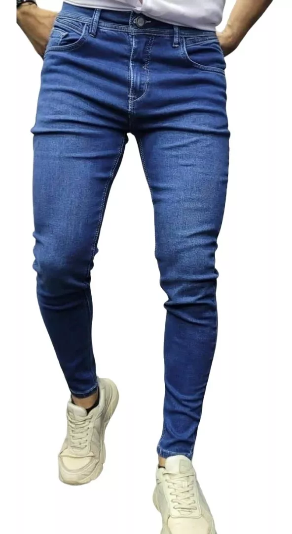 PANTALONES JEANS MODA DE HOMBRE, JEANS SLIM FIT - 1