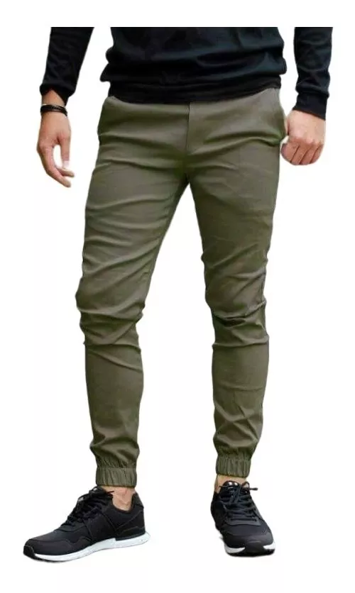 PANTALÓN JOGGER TUBO CON ELÁSTICO LA PRETINA TUBO ELÁSTICO - 1