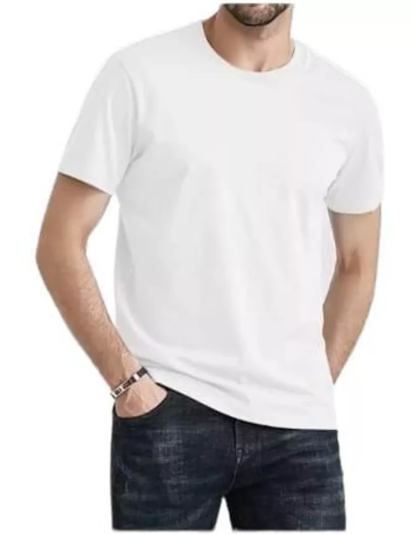 POLOS CUELLO REDONDO MANGA CORTA DE ALGODÓN PARA HOMBRES - 1