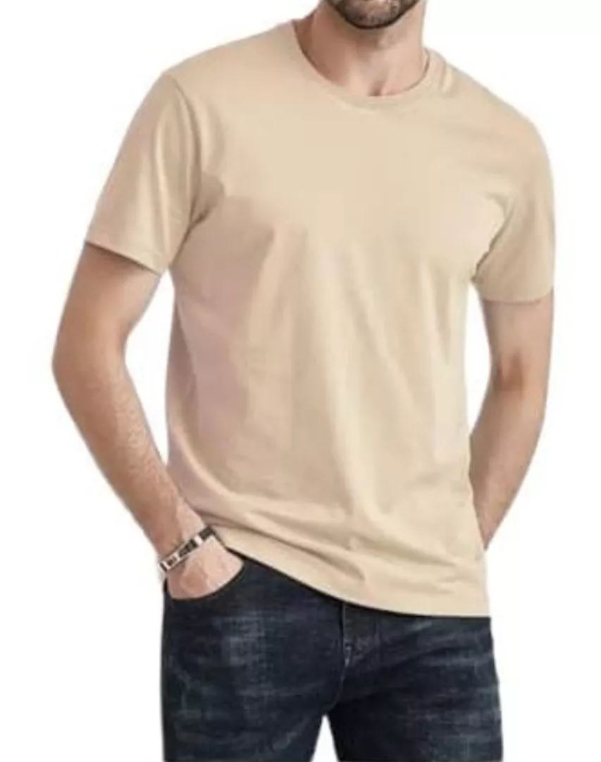 POLOS CUELLO REDONDO MANGA CORTA DE ALGODÓN PARA HOMBRES - 1