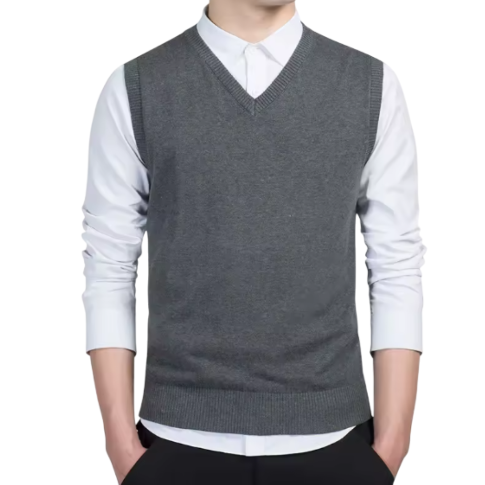 CHALECO PULL OVER DE HILO PARA HOMBRE - 1
