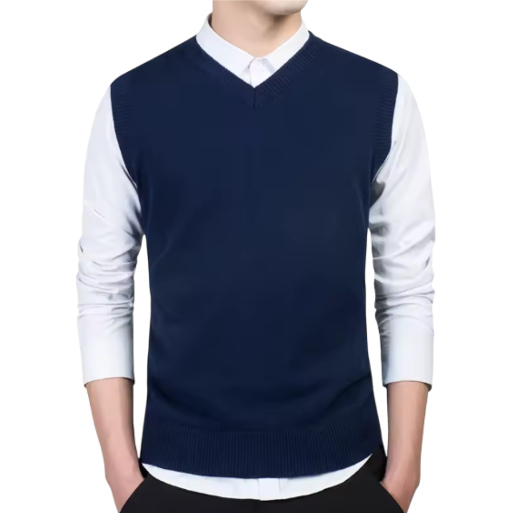 CHALECO PULL OVER DE HILO PARA HOMBRE - 1