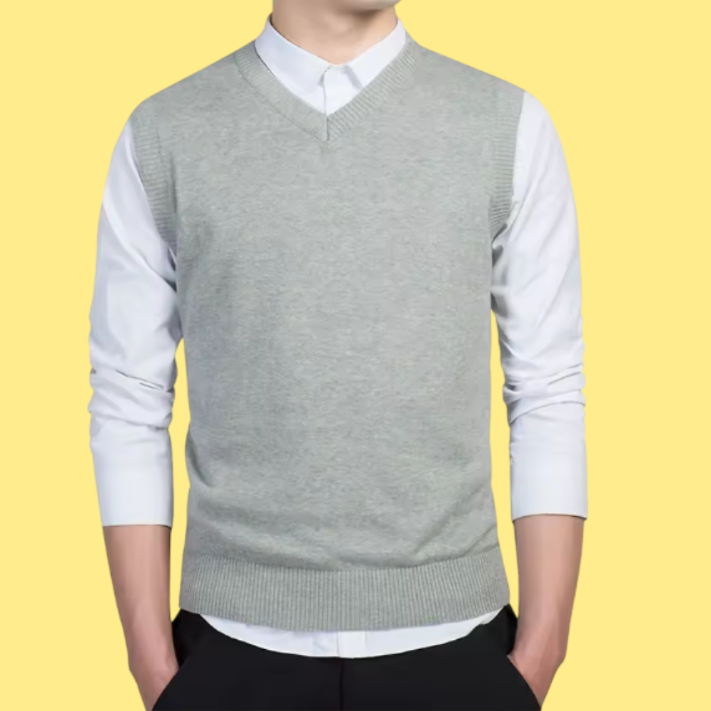 CHALECO PULL OVER DE HILO PARA HOMBRE - 1