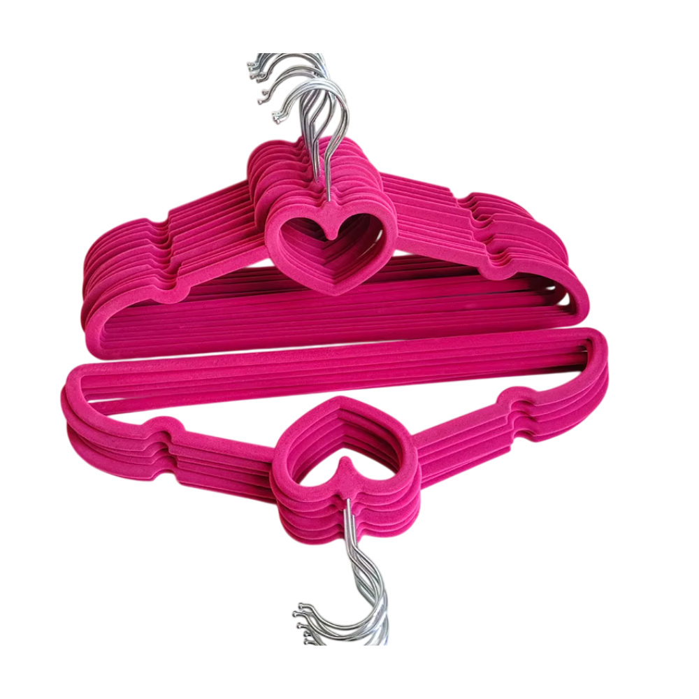 SET X 12 COLGADORES PERCHAS PARA ROPA DE TERCIOPELO - 1