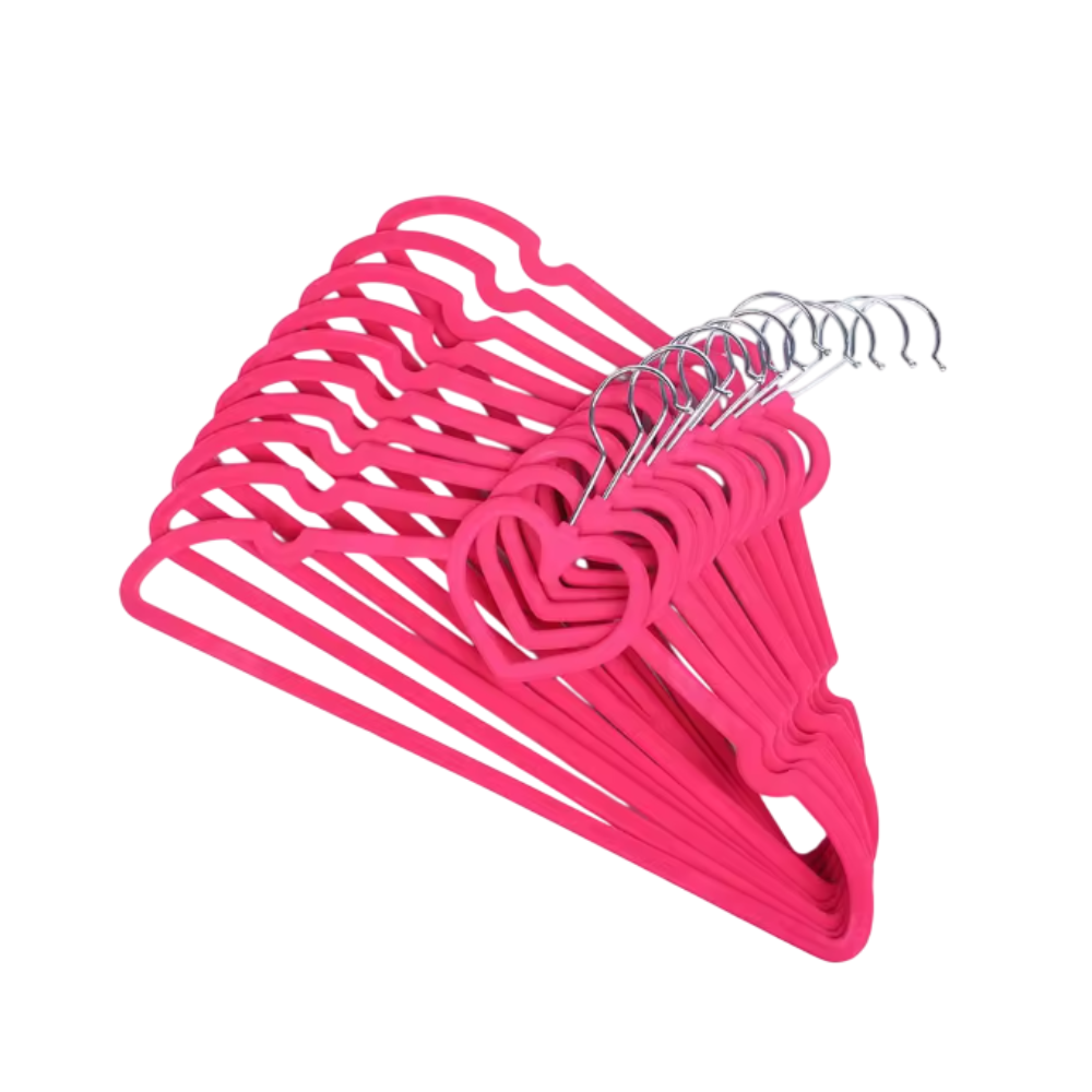 SET X 12 COLGADORES PERCHAS PARA ROPA DE TERCIOPELO - 1