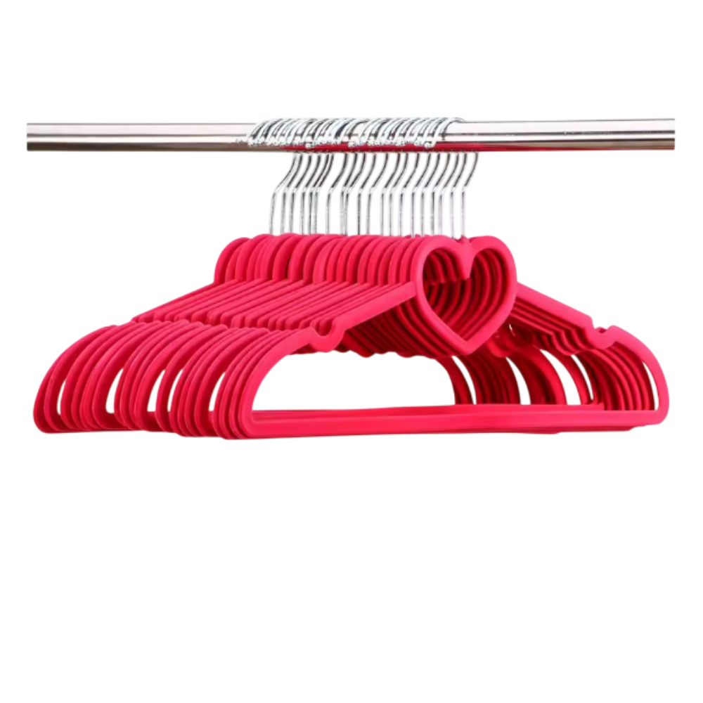 SET X 50 COLGADORES PERCHAS PARA ROPA DE TERCIOPELO - 1