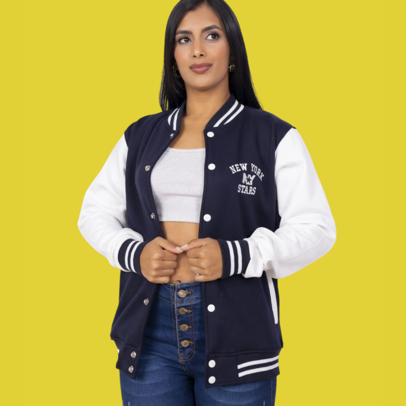 CASACA BEÍSBOL PARA MUJER ESTILO URBANO Y JUVENIL - 1