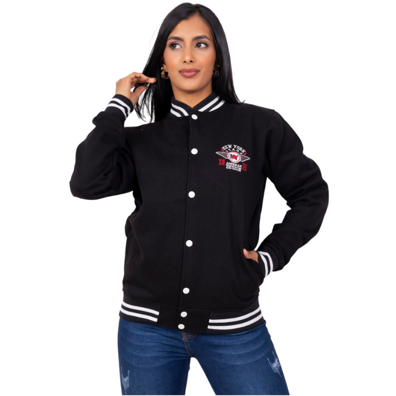 CASACA BEÍSBOL AMERICAN DESING PARA MUJER ESTILO URBANO Y JUVENIL - 1