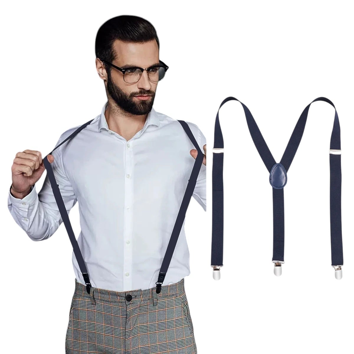TIRANTES SUJETADORES ELÁSTICOS PARA PANTALONES DE HOMBRES - 3
