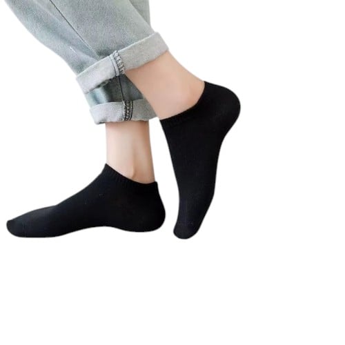 1 DOCENA DE MEDIAS/CALCETINES TOBILLERAS DE ALGODÓN PARA MUJER - 1