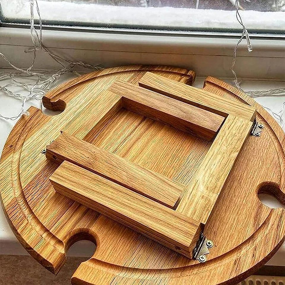 MESA PLEGABLE PARA QUESOS Y VINO - 4