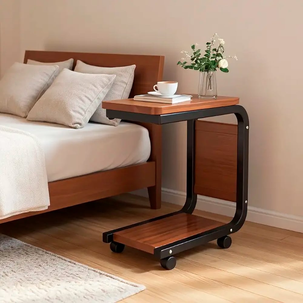 MESA AUXILIAR CON RUEDAS 2 NIVELES AJUSTABLE - 1