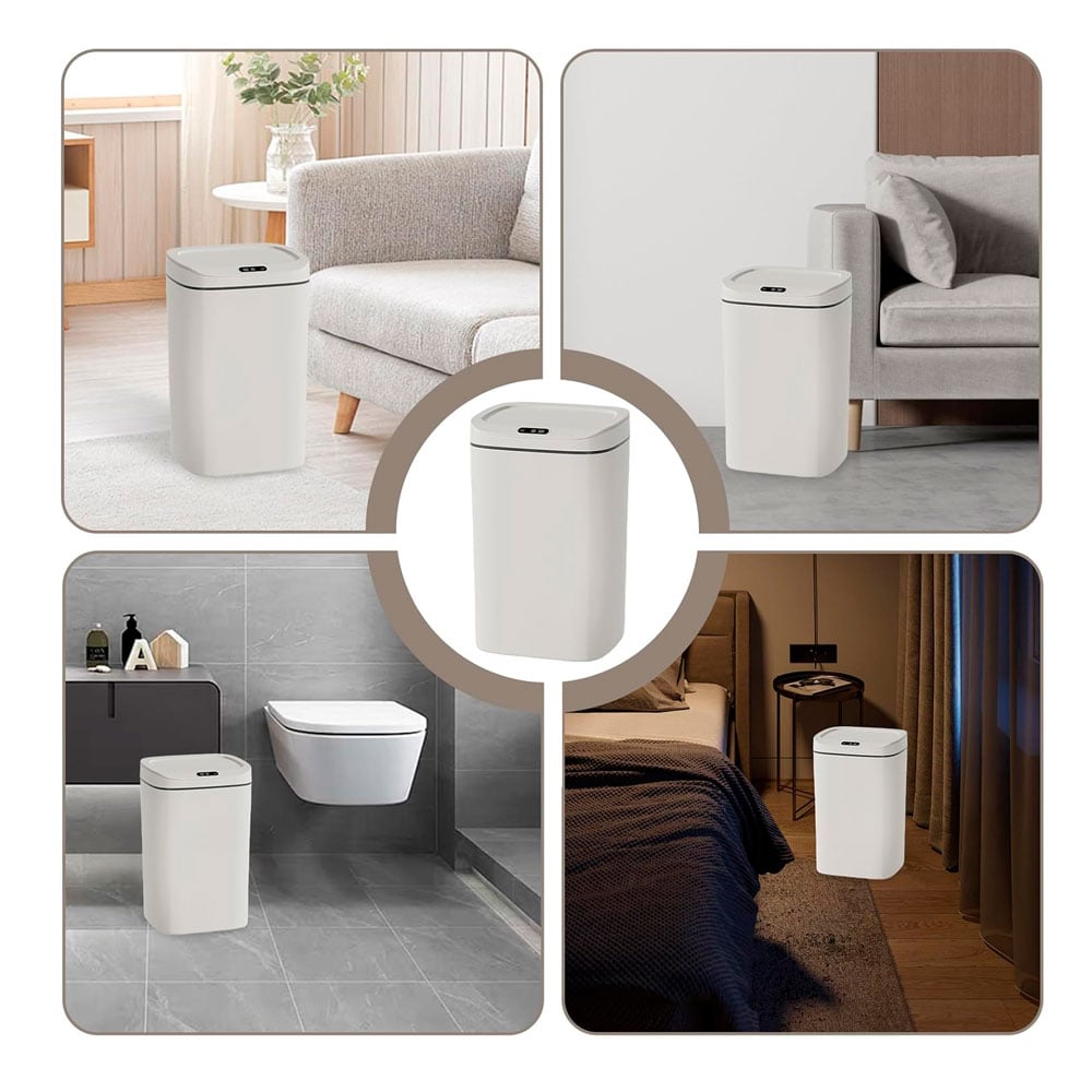 PAPELERA SMART MODERNA BLANCA - 1