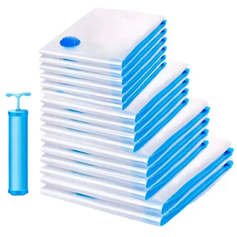 PACK SET X 5 BOLSAS AL VACIO + SUCCIONADOR PARA GUARDAR - 1
