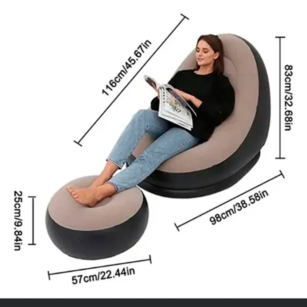 MUEBLE INFLABLE CON APOYO DE PIES ERGONÓMICO - 5