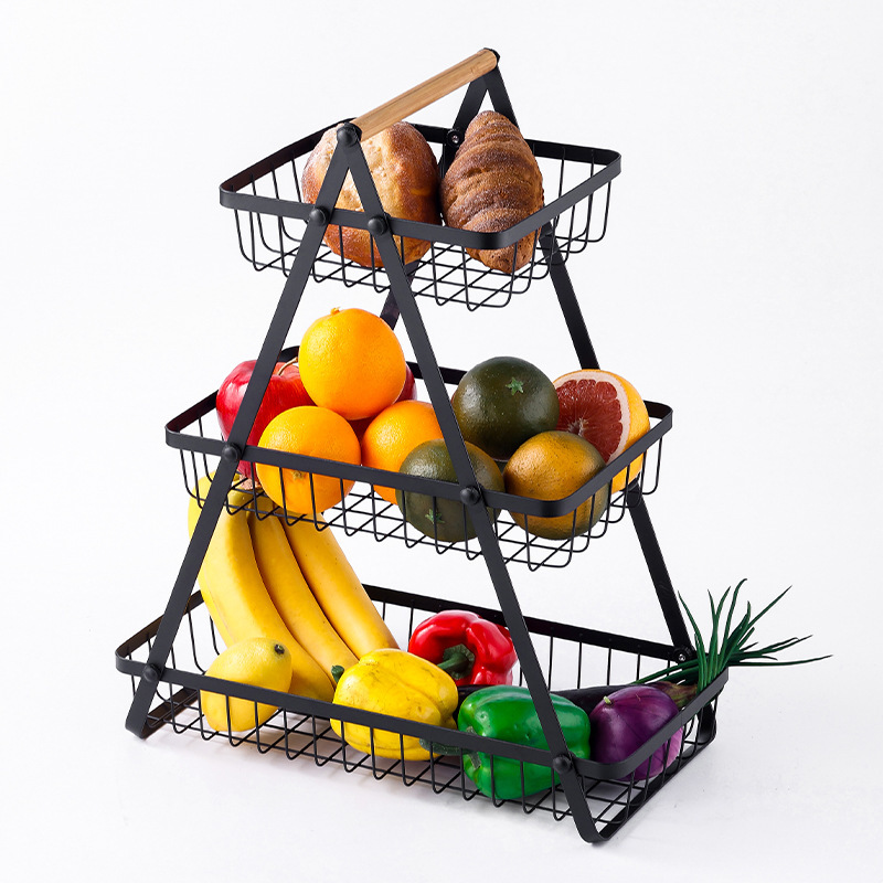 FRUTERO ORGANIZADOR DE ACERO 3 NIVELES - 1