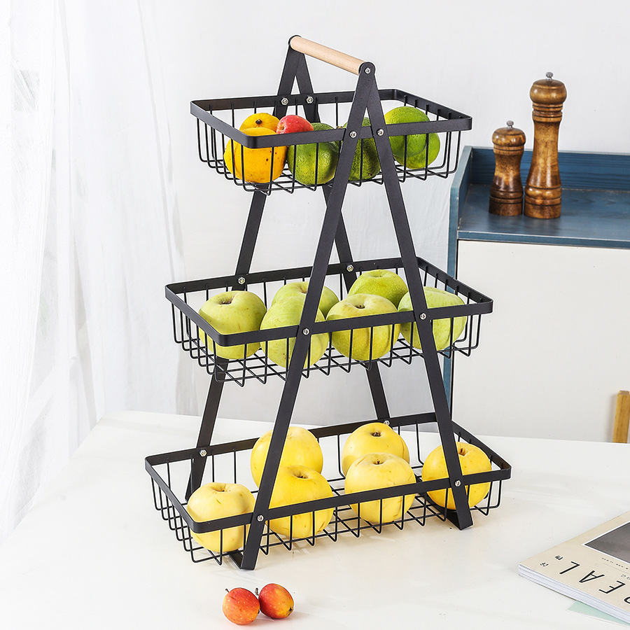 FRUTERO ORGANIZADOR DE ACERO 3 NIVELES - 2