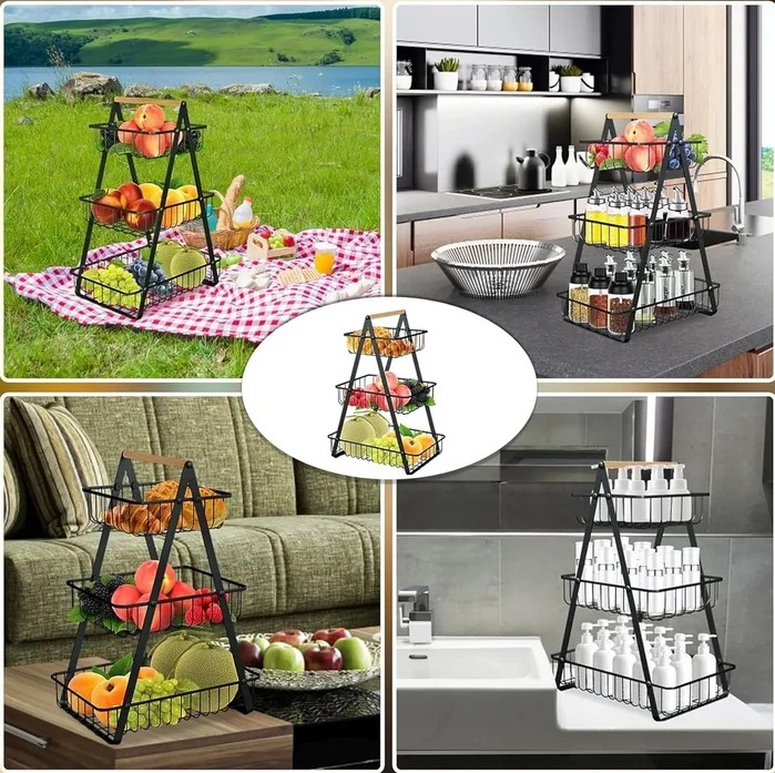 FRUTERO ORGANIZADOR DE ACERO 3 NIVELES - 3