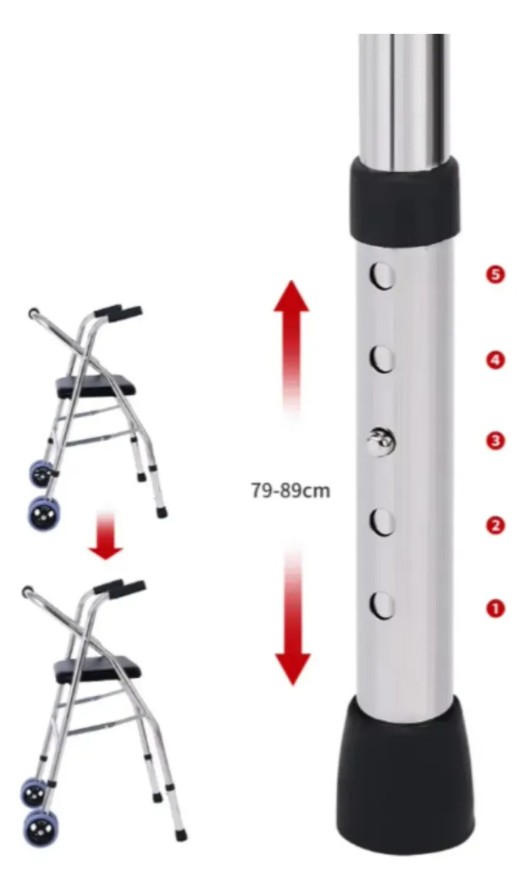 ANDADOR ORTOPÉDICO CON ASIENTO Y RUEDAS - 4