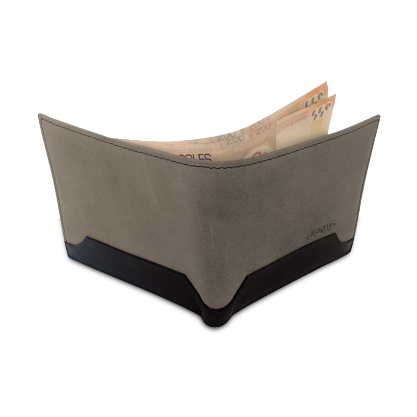 JUVAD BILLETERA CUERO JOONHO NEGRO GRIS - 2