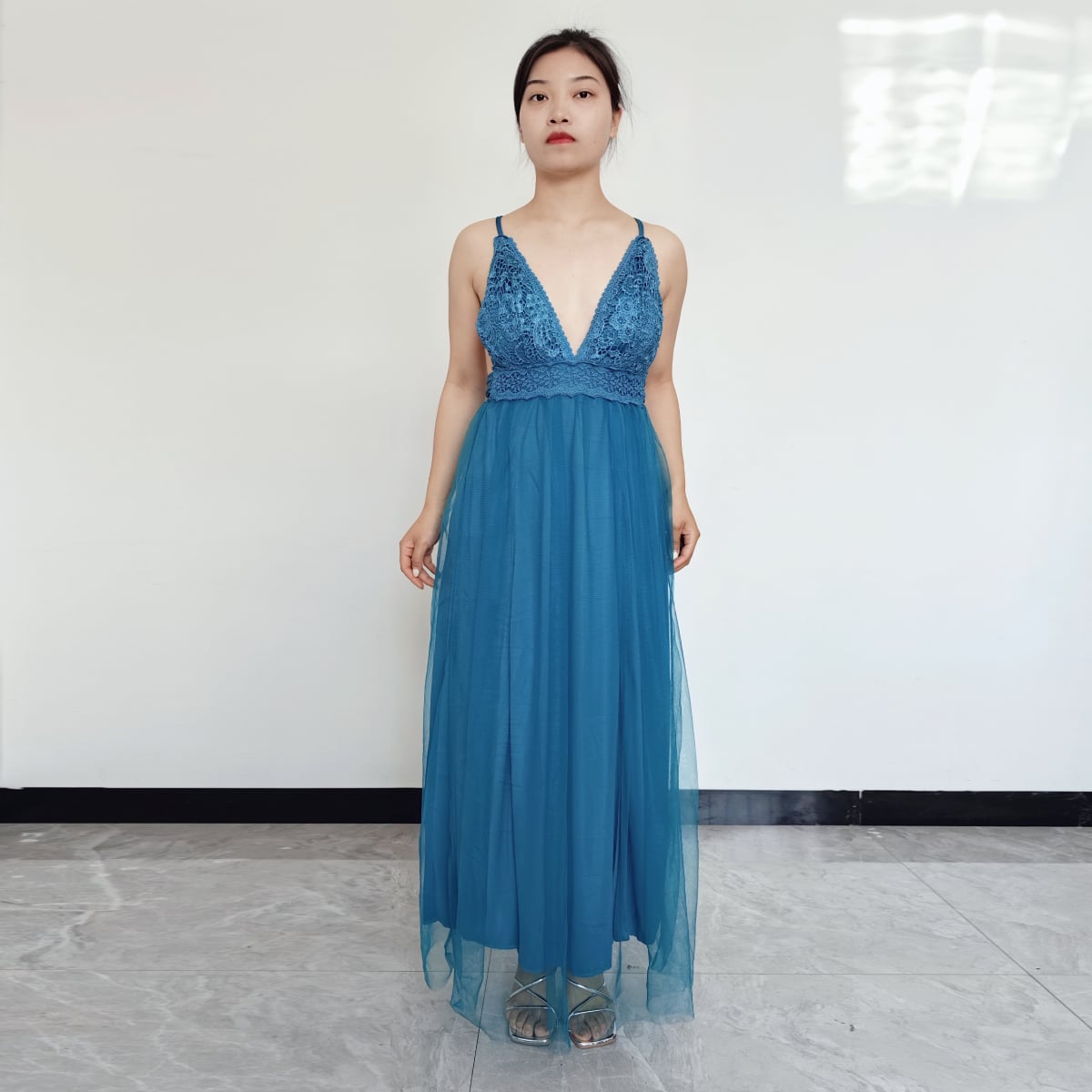 VESTIDO MAXI MUJER RINODERINA LYQ148 DE FIESTA ELEGANTE REGALO - 1