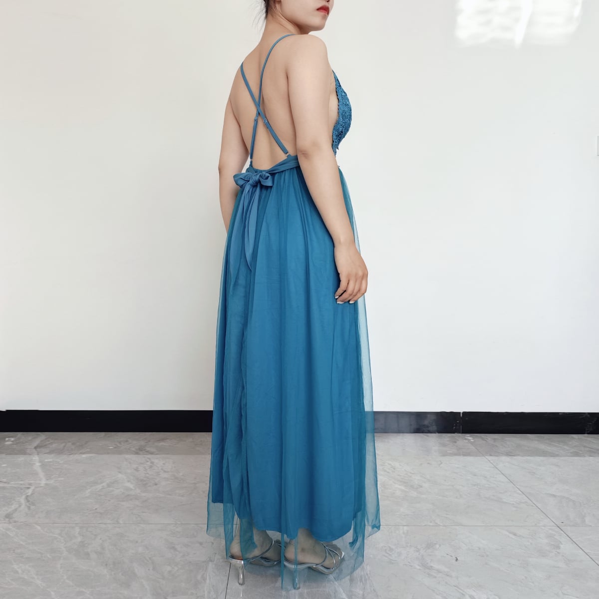 VESTIDO MAXI MUJER RINODERINA LYQ148 DE FIESTA ELEGANTE REGALO - 3