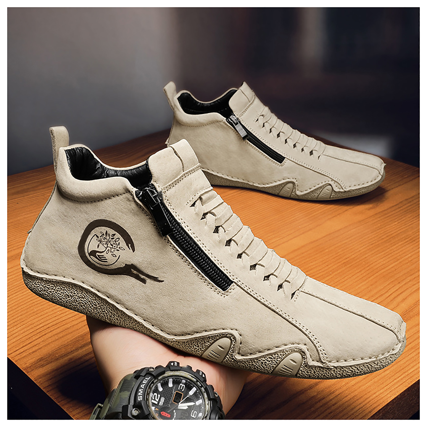 ZAPATOS CASUAL HOMBRE RINODERINA NSMDX154 BOTAS MARTIN -CORTAS - 4