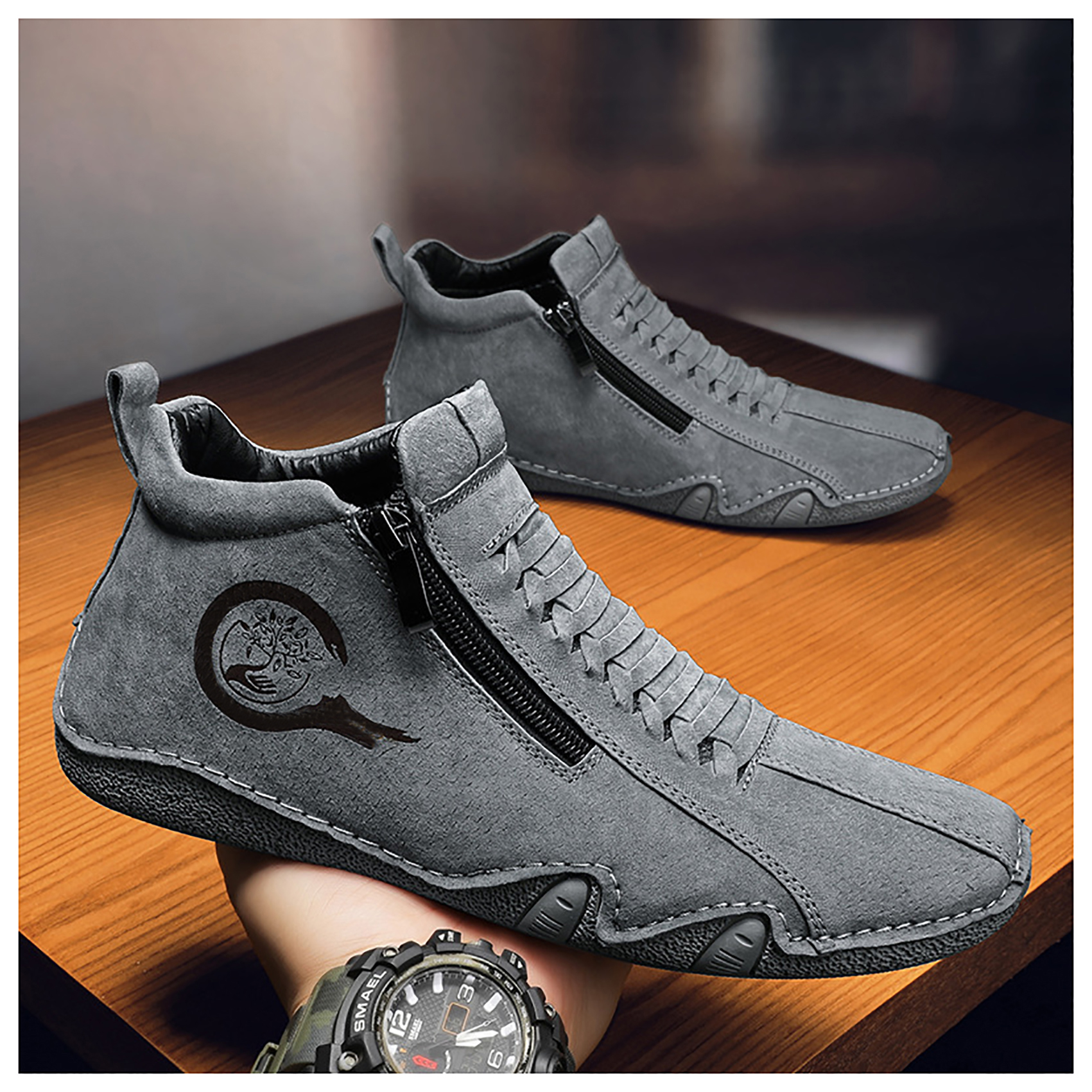ZAPATOS CASUAL HOMBRE RINODERINA NSMDX154 BOTAS MARTIN -CORTAS - 5