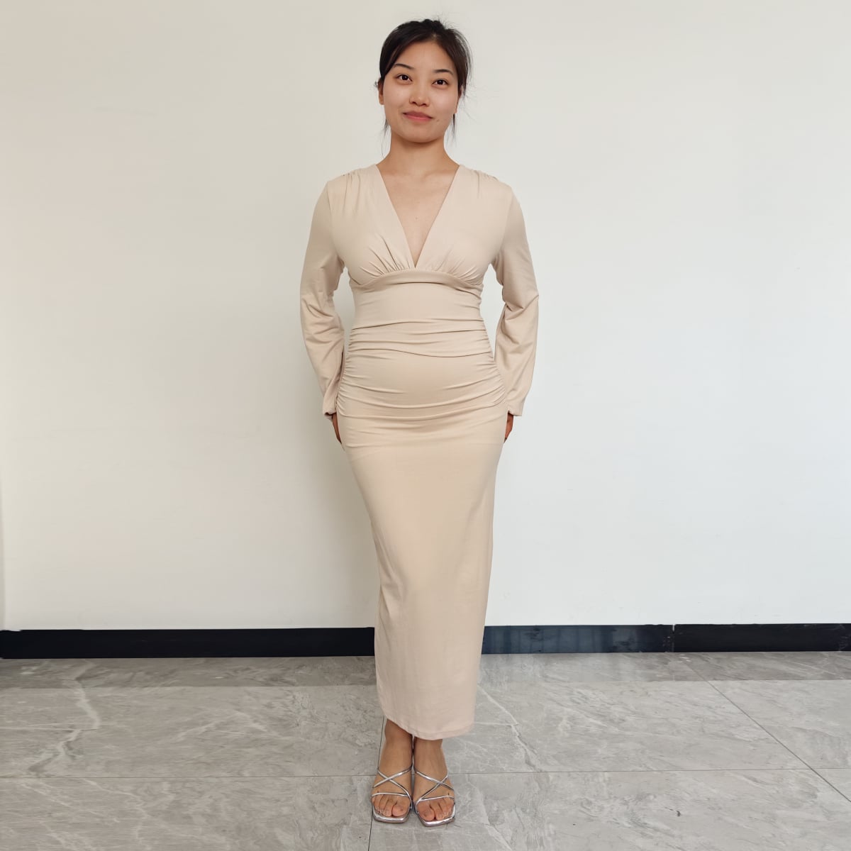 VESTIDO MUJER RINODERINA VT123 ELEGANTES TEJIDOS ELÁSTICOS CÓMODOS REGALO - 1