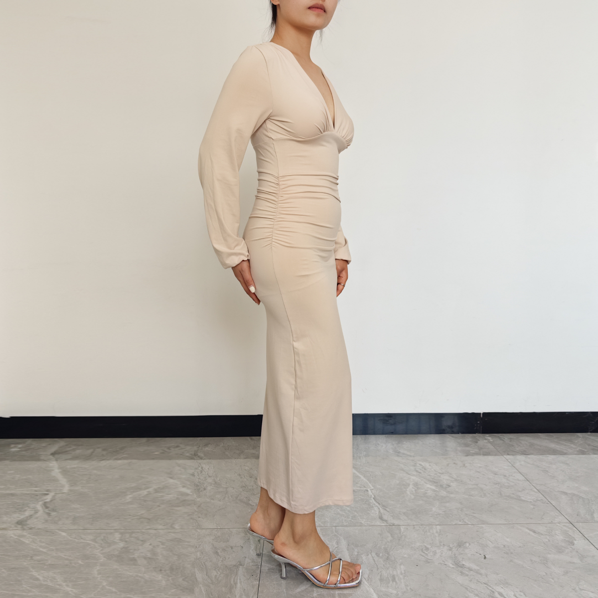 VESTIDO MUJER RINODERINA VT123 ELEGANTES TEJIDOS ELÁSTICOS CÓMODOS REGALO - 2