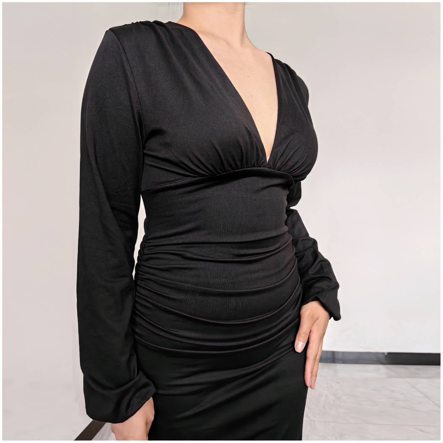 VESTIDO MUJER RINODERINA VT123 ELEGANTES TEJIDOS ELÁSTICOS CÓMODOS REGALO - 2
