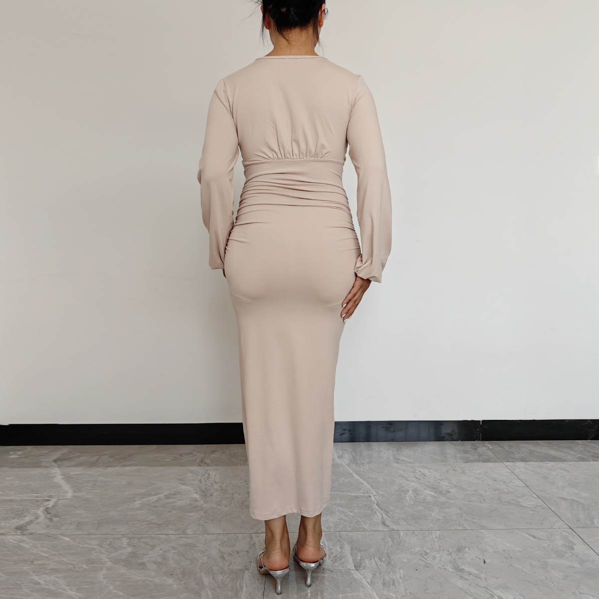VESTIDO MUJER RINODERINA VT123 ELEGANTES TEJIDOS ELÁSTICOS CÓMODOS REGALO - 3