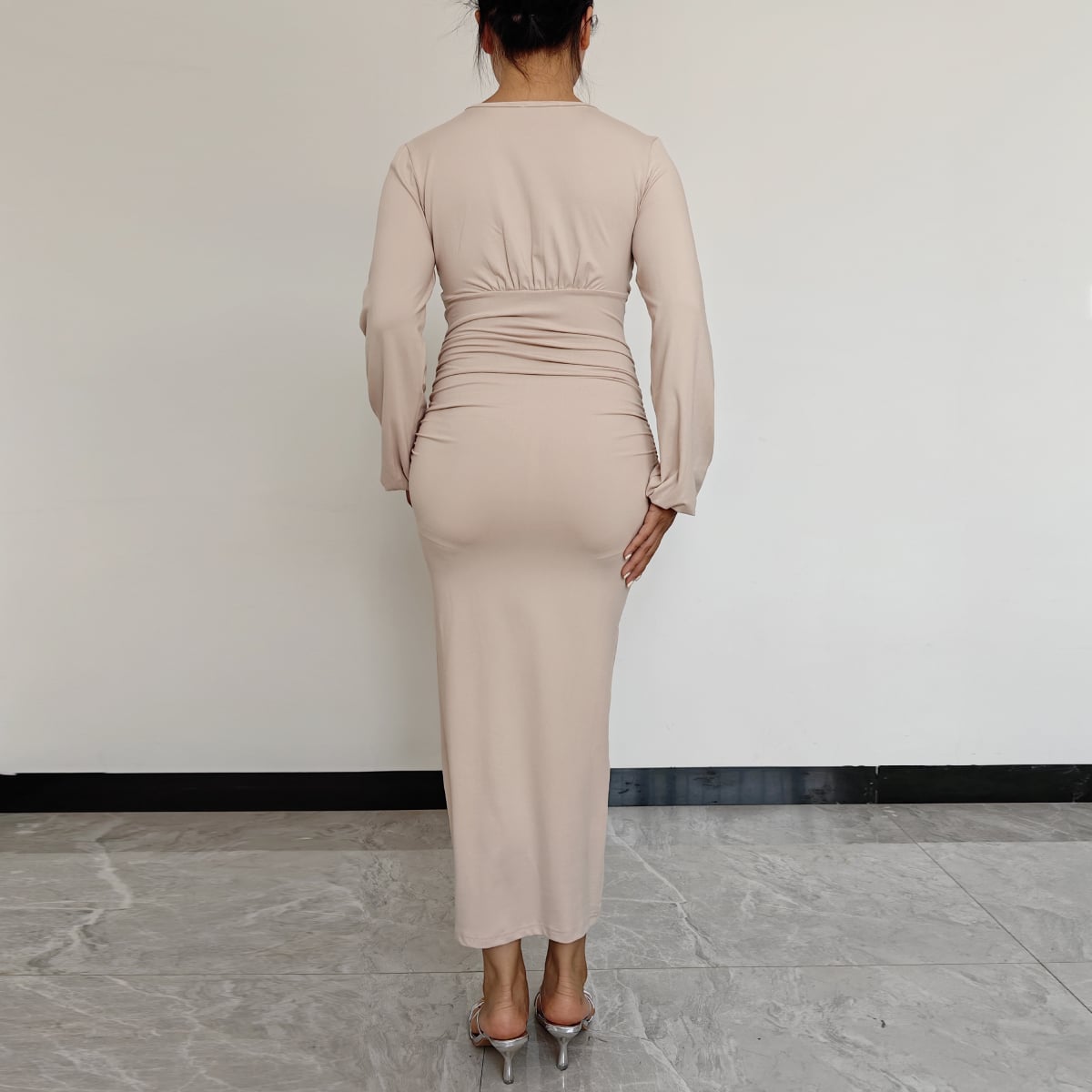 VESTIDO MUJER RINODERINA VT123 ELEGANTES TEJIDOS ELÁSTICOS CÓMODOS REGALO - 3
