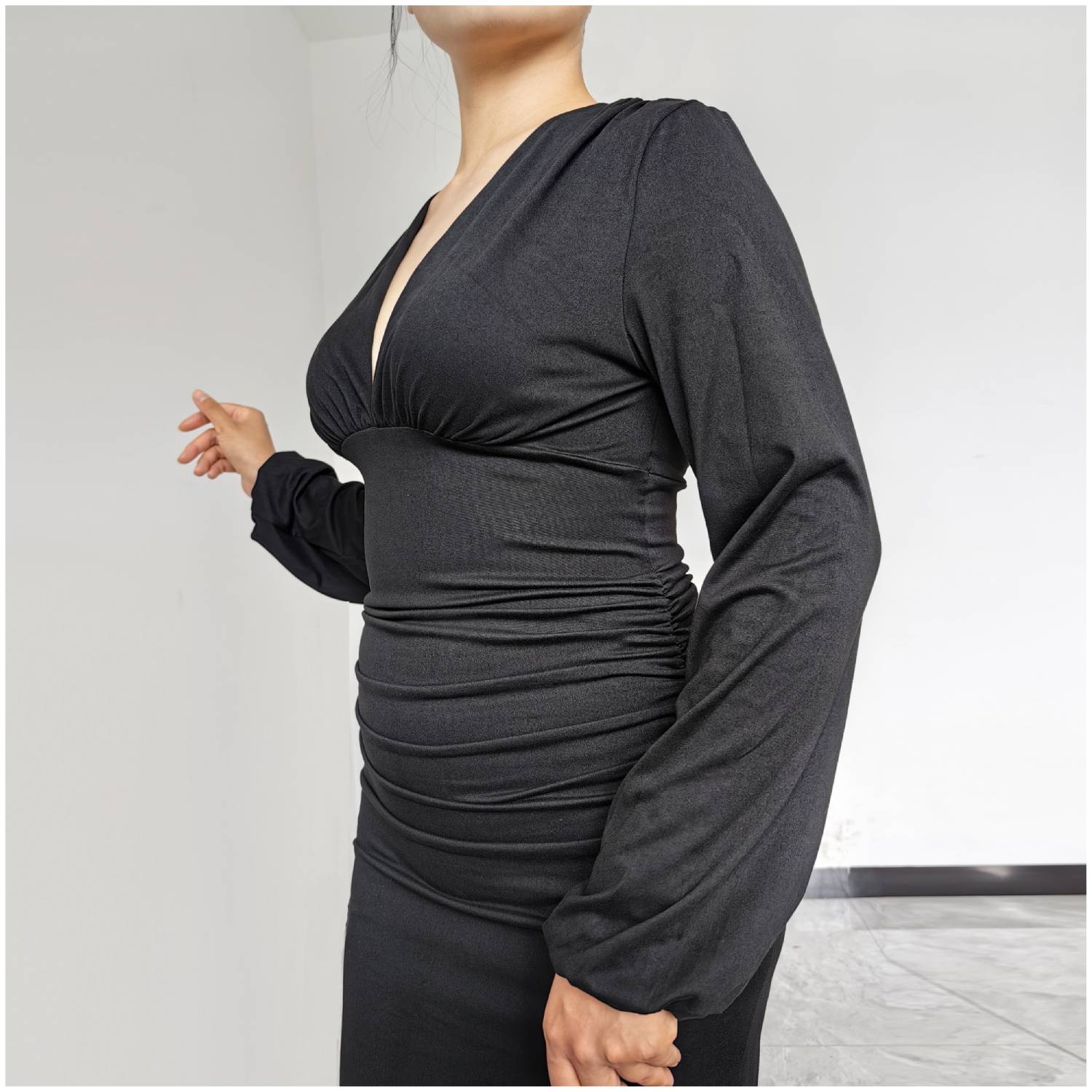 VESTIDO MUJER RINODERINA VT123 ELEGANTES TEJIDOS ELÁSTICOS CÓMODOS REGALO - 3