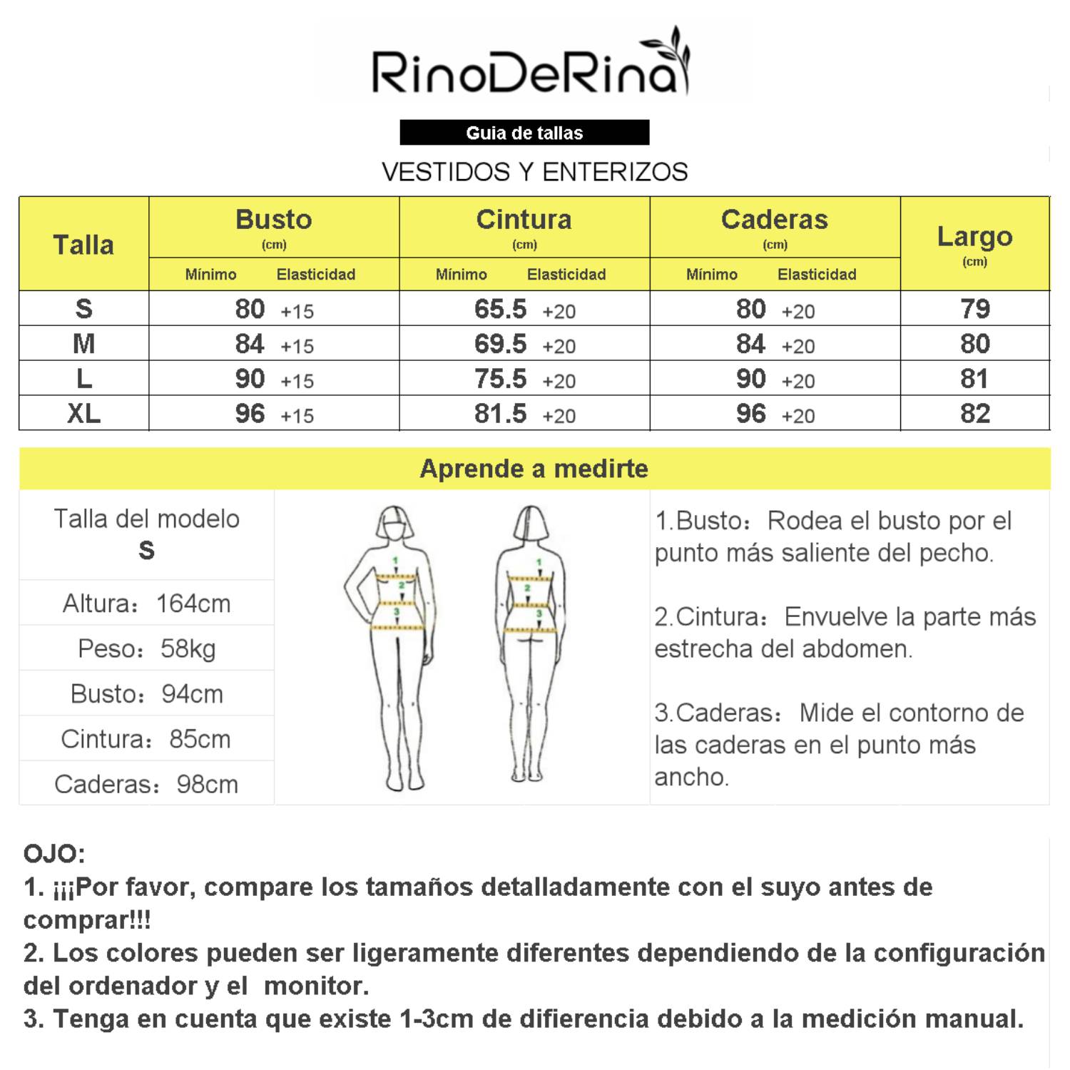 VESTIDO MUJER RINODERINA NEGRO VT064 MODA TELA ELÁSTICA SUAVE REGALO - 6