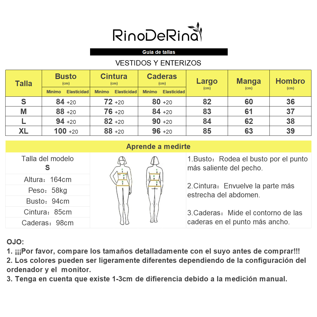 VESTIDO MUJER RINODERINA VT2428 MODA TELA ELÁSTICA SUAVE REGALO - 6