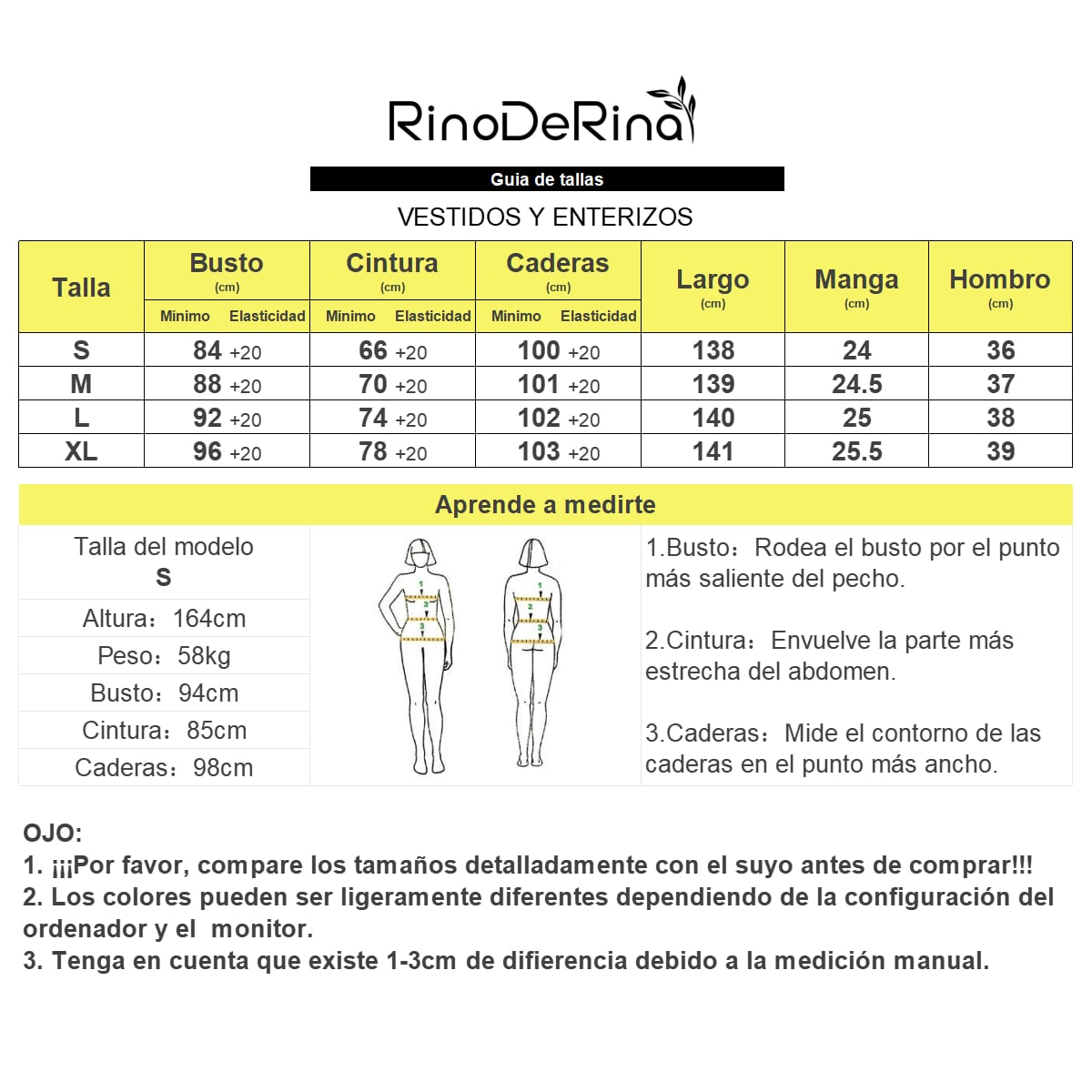 VESTIDO MUJER RINODERINA VT1022 ELEGANTES ELÁSTICO TEJIDO REGALO - 6