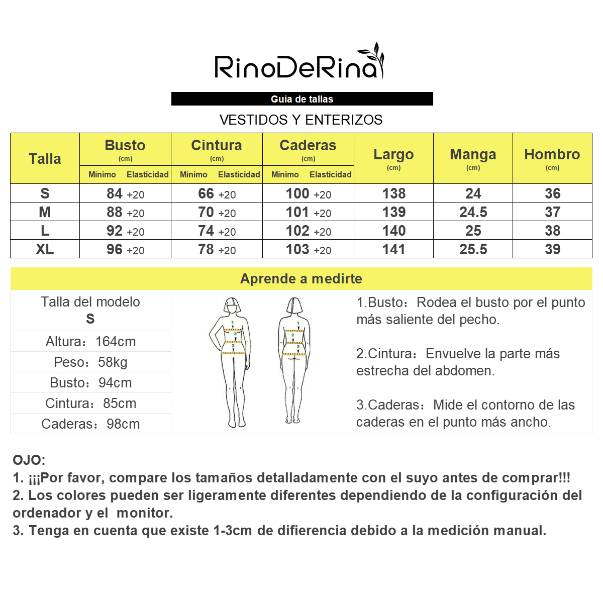 VESTIDO MUJER RINODERINA VT1022 ELEGANTES ELÁSTICO TEJIDO REGALO - 6