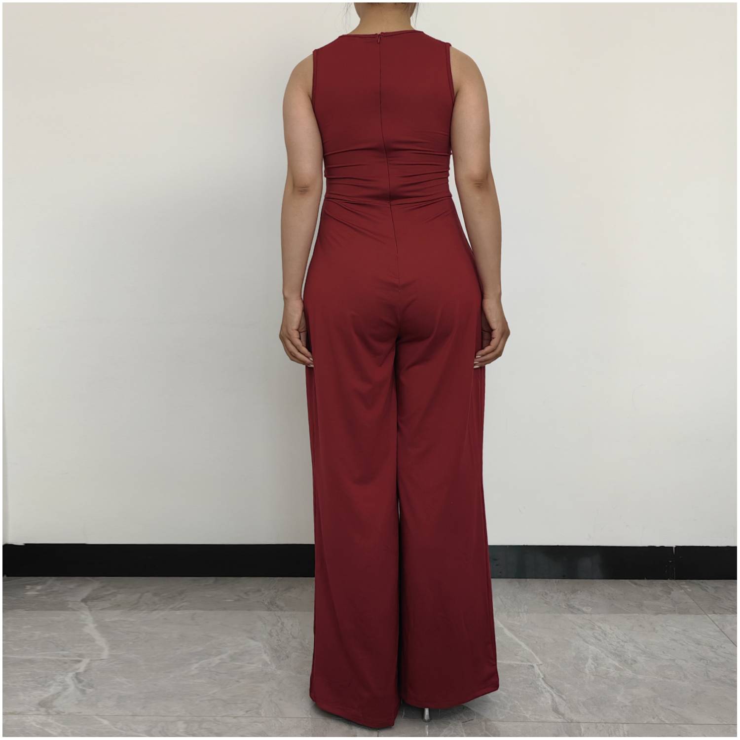 ENTERIZO MUJER RINODERINA ET109 FORMAL MODA TEJIDO ELÁSTICO REGALO - 4